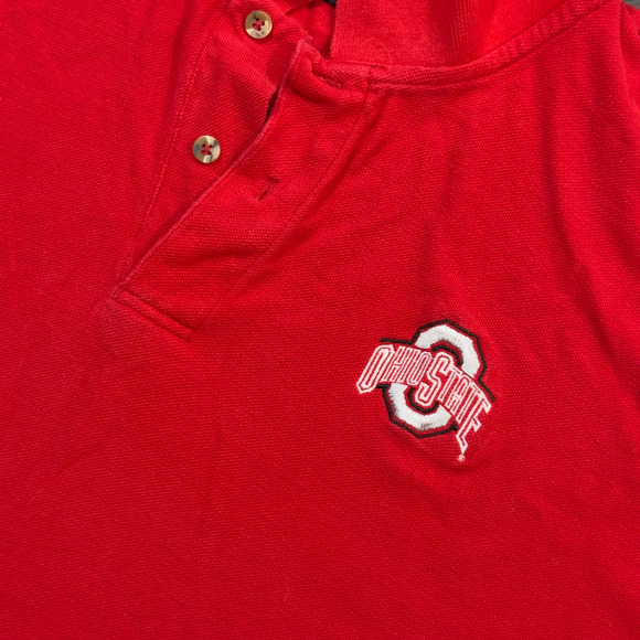 Champion Ohio State Buckeyes Polo-Shirt Men's XXL Red NCCA Football Short Sleeve - Picture 3 of 6